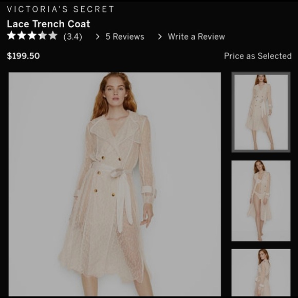 Victoria’s Secret Lace Trench Coat - Picture 3 of 6